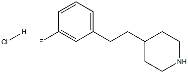 4-[2-(3-fluorophenyl)ethyl]piperidine:hydrochloride 结构式