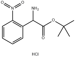 RS-2-硝基苯甘氨酸叔丁酯盐酸盐, 149380-15-4, 结构式