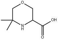 5,5-Dimethyl-morpholine-3-carboxylic acid Structure