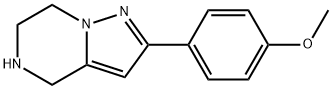 4,5,6,7-TETRAHYDRO-2-(4-METHOXYPHENYL)PYRAZOLO[1,5-A]PYRAZINE 结构式