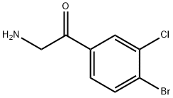 2-Amino-1-(4-bromo-3-chlorophenyl)ethanone Struktur