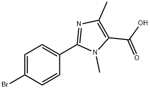 2-(4-BROMO-PHENYL)-3,5-DIMETHYL-3H-IMIDAZOLE-4-CARBOXYLIC ACID, 1520626-42-9, 结构式