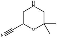 6,6-dimethylmorpholine-2-carbonitrile Struktur