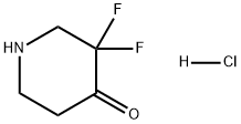 3,3-二氟-4-哌啶酮盐酸盐 结构式