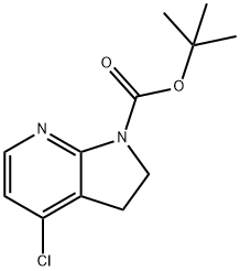 tert-butyl 4-chloro-1H,2H,3H-pyrrolo[2,3-b]pyridine-1-carboxylate, 1528549-03-2, 结构式