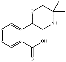 2-(5,5-dimethylmorpholin-2-yl)benzoic acid,1533603-48-3,结构式