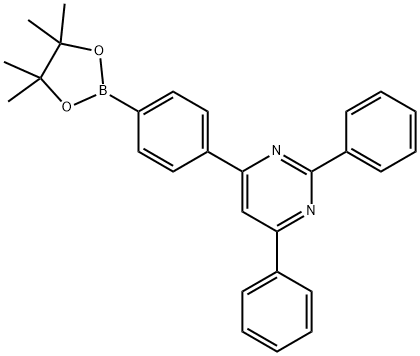 2,4-二苯基-6- [4-(4,4,5,5-四甲基-1,3,2-二氧硼杂环戊烷-2-基)苯基] - 嘧啶, 1536209-84-3, 结构式