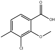 3-氯-2-甲氧基-4-甲基苯甲酸 结构式
