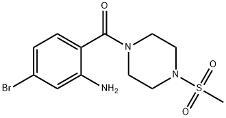 (2-氨基-4-溴苯基)[4-(甲基磺酰基)-1-哌嗪基]甲酮 结构式
