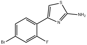4-(4-溴-2-氟苯基)-1,3-噻唑-2-胺, 1545575-90-3, 结构式