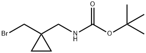 N-{[1-(溴甲基)环丙基]甲基}氨基甲酸叔丁酯 结构式