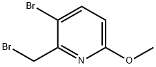 Pyridine, 3-bromo-2-(bromomethyl)-6-methoxy-, 156094-64-3, 结构式