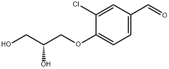 Benzaldehyde, 3-chloro-4-[(2R)-2,3-dihydroxypropoxy]- Structure