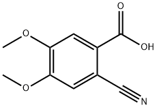 2-氰基-4,5-二甲氧基苯甲酸 结构式