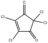 4-Cyclopentene-1,3-dione,2,2,4,5-tetrachloro- Struktur