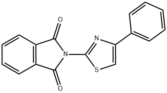 2-(4-phenylthiazol-2-yl)isoindoline-1,3-dione 化学構造式