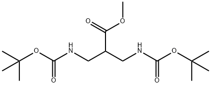 甲基 3-((叔-丁氧羰基)氨基)-2-(((叔-丁氧羰基)氨基)甲基)丙酯, 159029-61-5, 结构式