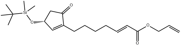 (E)-allyl 7-(3-((tert-butyldimethylsilyl)oxy)-5-oxocyclopent-1-en-1-yl)hept-2-enoate Structure