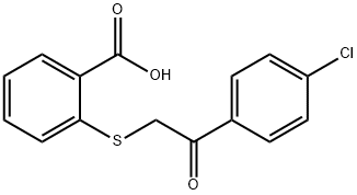 2-((2-(4-chlorophenyl)-2-oxoethyl)thio)benzoic acid 结构式