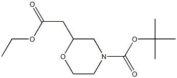 tert-butyl 2-((ethoxycarbonyl)methyl)morpholine-4-carboxylate 结构式