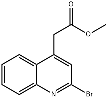 2-(2-ブロモキノリン-4-イル)酢酸メチル 化学構造式