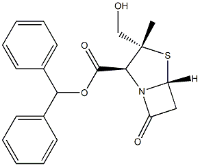 BENZHYDRYL (2S,3R,5R)-3-HYDROXYMETHYL-3-METHYL-7-OXO-4-THIA-1-AZA-BICYCLO[3.2.0]HEPTANE-2-CARBOXYLATE, 162514-96-7, 结构式