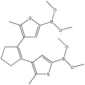 四甲基(环戊-1-烯-1,2-二基双(5-甲基噻吩-4,2-二基))二硼酸酯, 1632972-15-6, 结构式