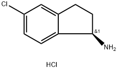 (R)-5-クロロ-2,3-ジヒドロ-1H-インデン-1-アミン塩酸塩 化学構造式