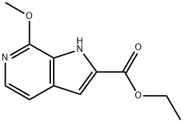 7-Methoxy-1H-pyrrolo[2,3-c]pyridine-2-carboxylic acid ethyl ester Struktur
