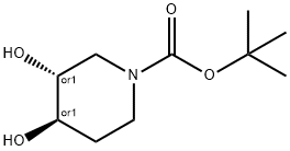 tert-butyl (TRANS)-3,4-dihydroxypiperidine-1-carboxylate,1638760-09-4,结构式