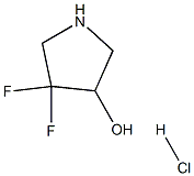 4,4-difluoropyrrolidin-3-ol hydrochloride, 1638764-82-5, 结构式