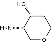 cis-3-amino-4-hydroxy-tetrahydropyran Structure