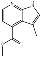 3-メチル-1H-ピロロ[2,3-B]ピリジン-4-カルボン酸メチル 化学構造式