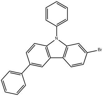 2-溴-6,9-二苯基咔唑,1644466-58-9,结构式