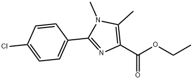 2-(4-chlorophenyl)-1,5-dimethyl-1H-imidazole-4-carboxylic acid ethyl ester Structure
