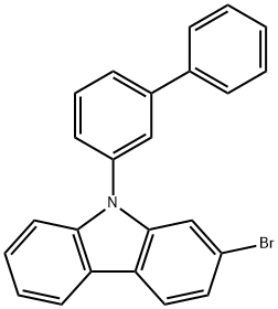 2-Bromo-9-([1,1'-biphenyl]-3-yl)carbazole Struktur