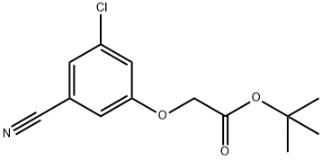 Acetic acid, 2-(3-chloro-5-cyanophenoxy)-, 1,1-dimethylethyl ester, 1673510-95-6, 结构式