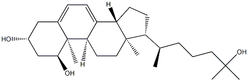 (1S,3R,9R,10R,13R,14R,17R)-17-[(2R)-6-hydroxy-6-methylheptan-2-yl]-10,13-dimethyl-2,3,4,9,11,12,14,15,16,17-decahydro-1H-cyclopenta[a]phenanthrene-1,3-diol Struktur