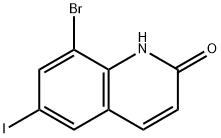 8-bromo-6-iodo-1,2-dihydroquinolin-2-one 化学構造式
