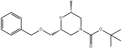 4-Morpholinecarboxylic acid, 2-methyl-6-[(phenylmethoxy)methyl]-, 1,1-dimethylethyl ester, (2R,6R)-