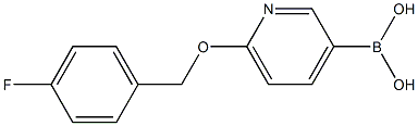 (6-((4-fluorobenzyl)oxy)pyridin-3-yl)boronic acid 结构式