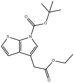 4-(2-乙氧基-2-氧代乙基)-6H-噻吩并[2,3-B]吡咯-6-羧酸叔丁酯, 171513-17-0, 结构式