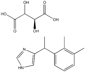 (S)-4-(1-(2,3-dimethylphenyl)ethyl)-1H-imidazole  tartrate salt Struktur