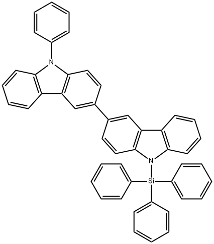 9-Phenyl-9'-(triphenylsilyl)-9H,9'H-3,3'-bicarbazole Struktur