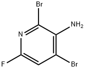 2,4-二溴-6-氟吡啶-3-胺 结构式