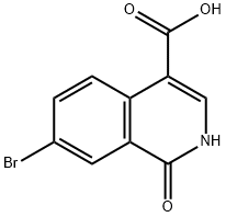 7-溴-1-氧代-1,2-二氢异喹啉-4-羧酸, 1780191-92-5, 结构式