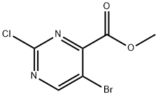 5-溴-2-氯嘧啶-4-羧酸甲酯 结构式