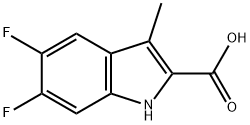 5,6-difluoro-3-methyl-1H-indole-2-carboxylic acid,1781178-37-7,结构式
