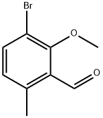 3-溴-2-甲氧基-6-甲基苯甲醛 结构式