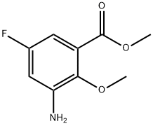 3-Amino-5-fluoro-2-methoxy-benzoic acid methyl ester Struktur